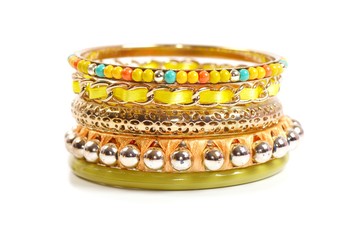 Bracelets on white
