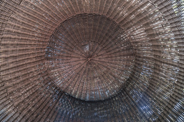Bamboo Texture, The texture with bamboo it a good basketry.
Close up woven brown paper pattern hats and basketry passing on the community identity