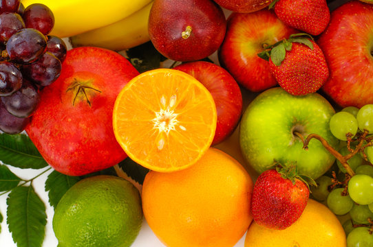 Colorful fresh fruits