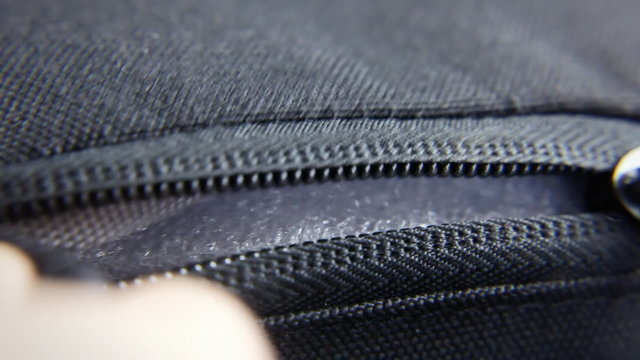 Zip zipper bag black macro