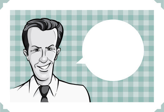 Greeting card with with businessman