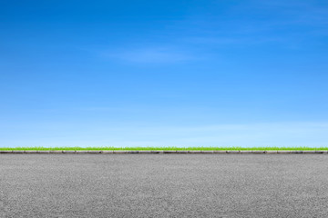 Roadside grass and blue sky