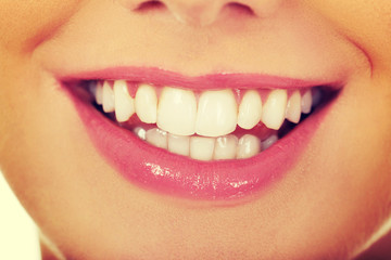Fototapeta premium Beautiful young woman smile. 