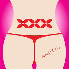 Obraz na płótnie Canvas XXX and Bikini and women hips bottom for adult only