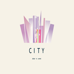vector abstract building and logo of city , building composition