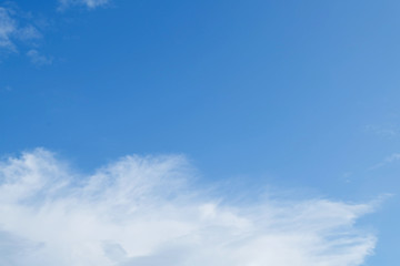 blue sky and white cloud, clear weather sky background