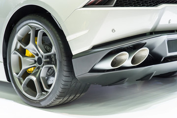 New generation of sportive mufflers. Rectangular Car Exhaust Tai