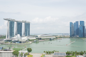 SINGAPORE - July 18, 2015: ArtScience Museum is one of the attra