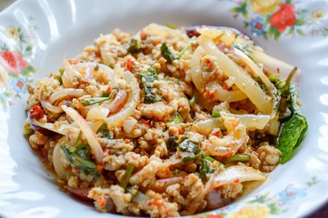 raw minced meat on a plate