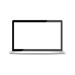computer notebook on white background isolate vector illustration eps 10