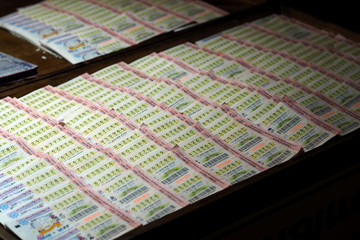 Midnight Thai lottery tickets stall