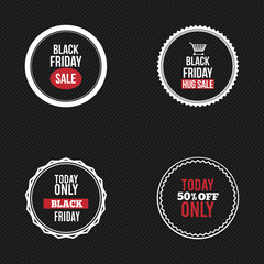 Obraz premium Black Friday Labels