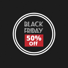 Fototapeta premium Black Friday Label