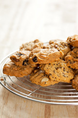 homemade wholegrain cookies pile