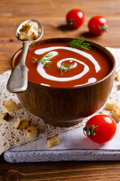 Tomato puree the soup