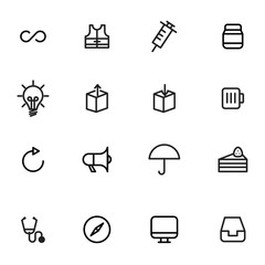 outline icon set vector illustration eps 10