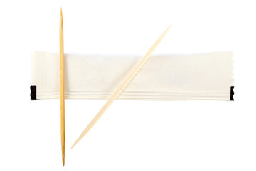 Bamboo toothpick in bag