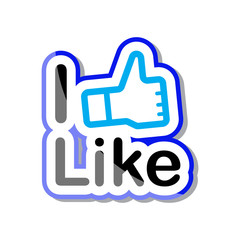 icon i like text design on white background isolate vector illustration eps 10