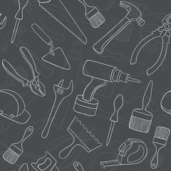 Repair tools seamless pattern.
