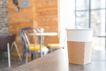 coffee cup in coffee shop