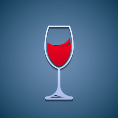 Logo glass of wine.