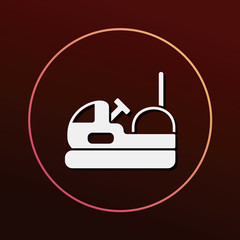 amusement park bumper cars icon