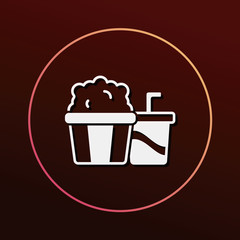 popcorn and soda icon