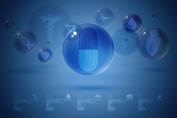 Digital illustration DNA structure