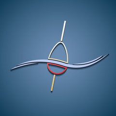 Icon fishing float.