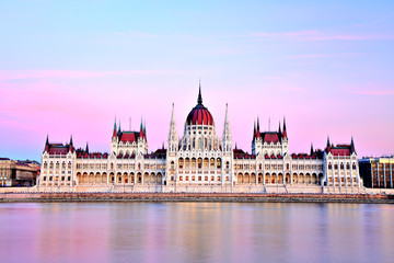 Fototapeta na wymiar Budapest Parliament at Sunset, Hungary