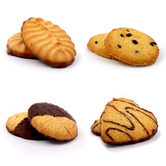 Selection of biscuits on a white background  - 99228140