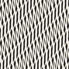 Wavy crossed stripes seamless pattern 3D. Abstract fashion texture. Geometric monochrome template. Graphic style for wallpaper, wrapping, fabric, background, apparel, prints, website etc. Vector