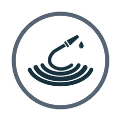 Hose for watering icon