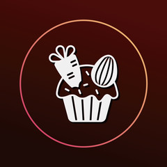 easter cupcake icon