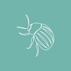Fototapeta premium Colorado potato beetle icon