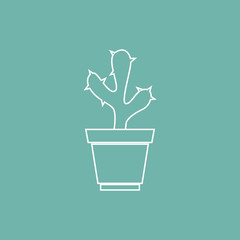Cactus in pot icon