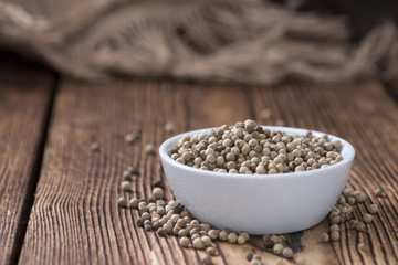 Portion of White Peppercorns