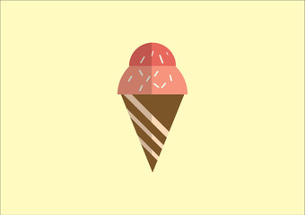 Ice Cream Cone Icon Logo