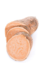 Sweet Potato isolated on white
