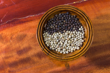 pepper and black pepper