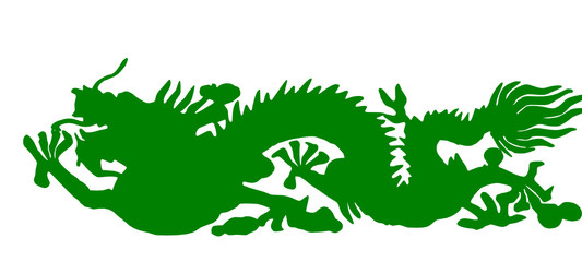 a green asian dragon 
