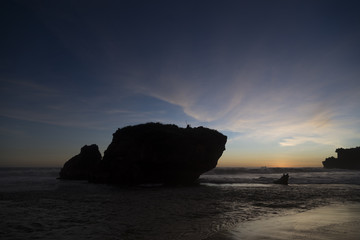 Sunset at the Kukup beach, Jogjakarta, Java,  Indonesia