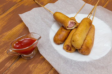 Corn dog to do at home