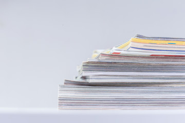 Close-up of magazine pages