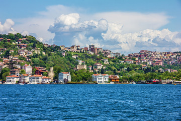 Fototapeta premium Panorama of Istanbul seafront, Turkey.