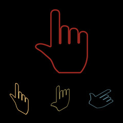 Fototapeta premium Hand icon set