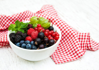 bowl with berries