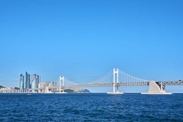 Naklejka premium Gwangan Big bridge and Marine City