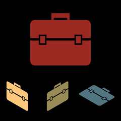 Riefcase icon set