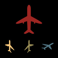 Airplane icon set